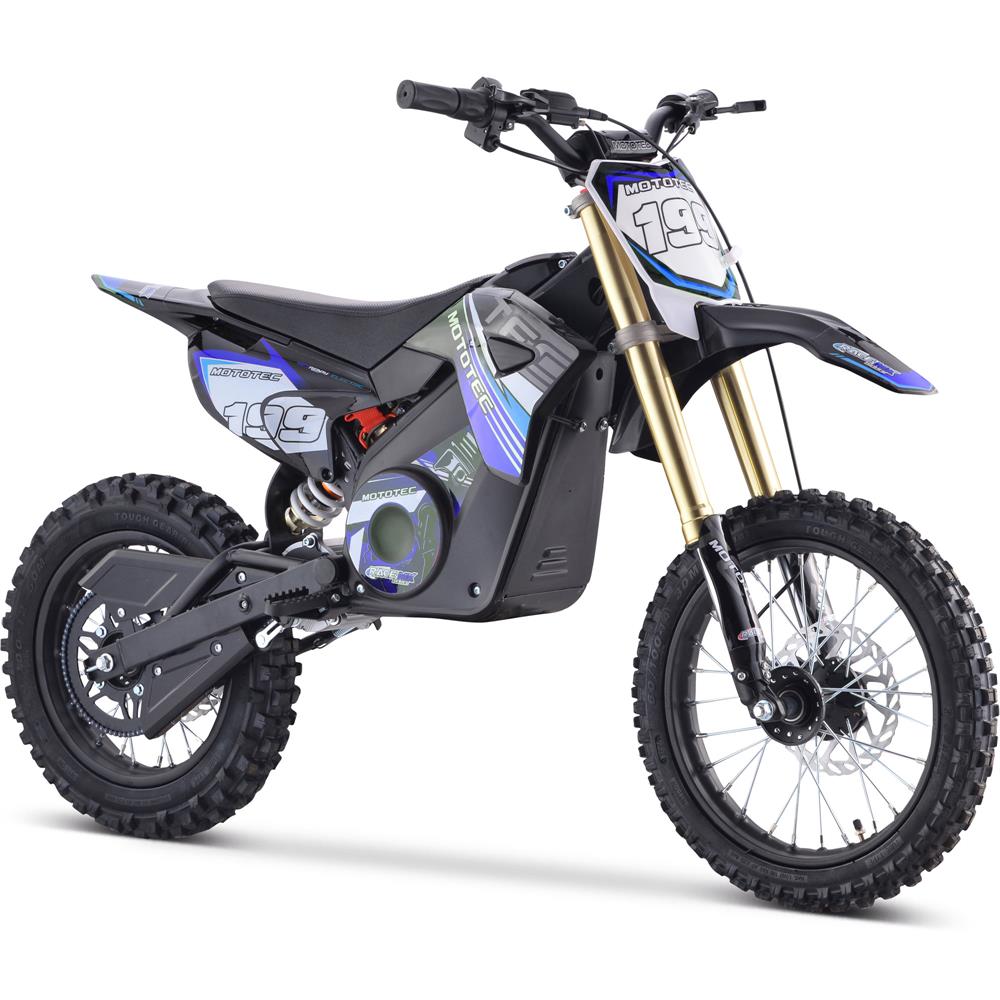 MotoTec 48v Pro Electric Dirt Bike 1600w Lithium Blue