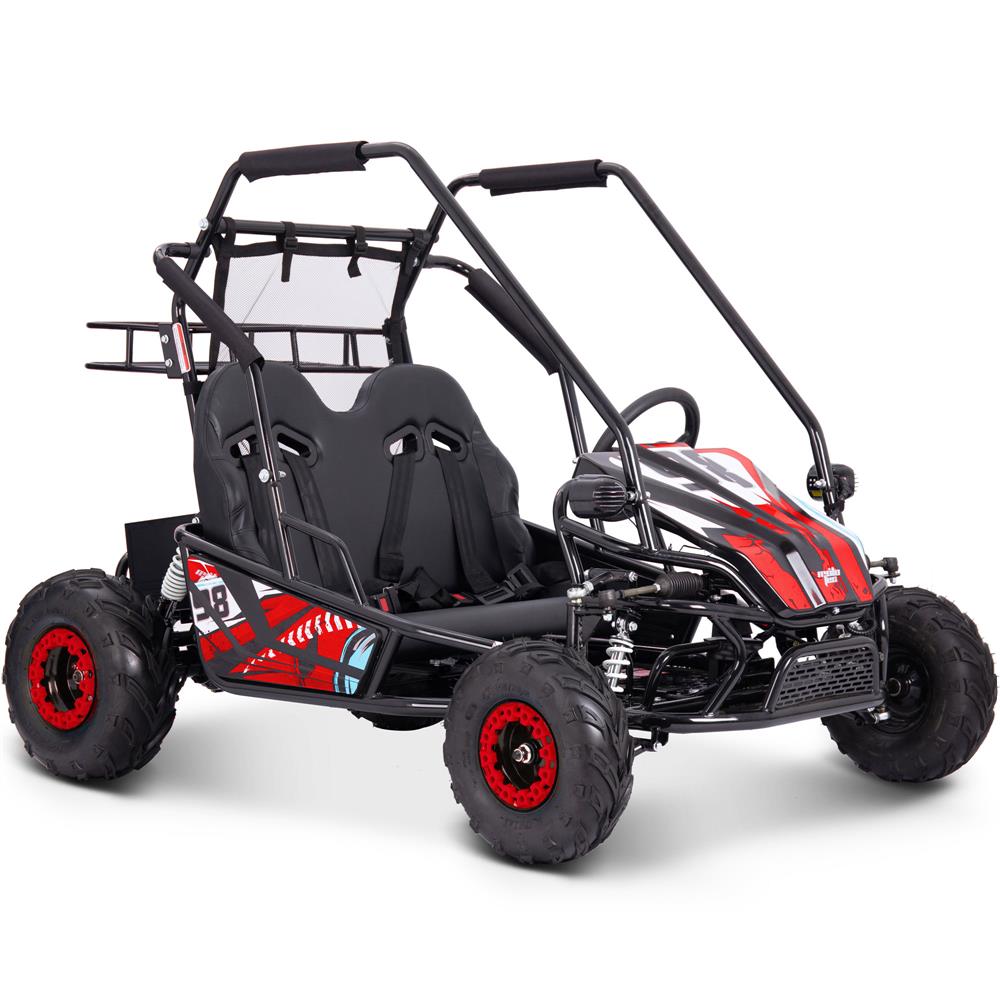 MotoTec Mud Monster XL 60v 2000w Go Kart Eléctrico Doble Suspensión Rojo