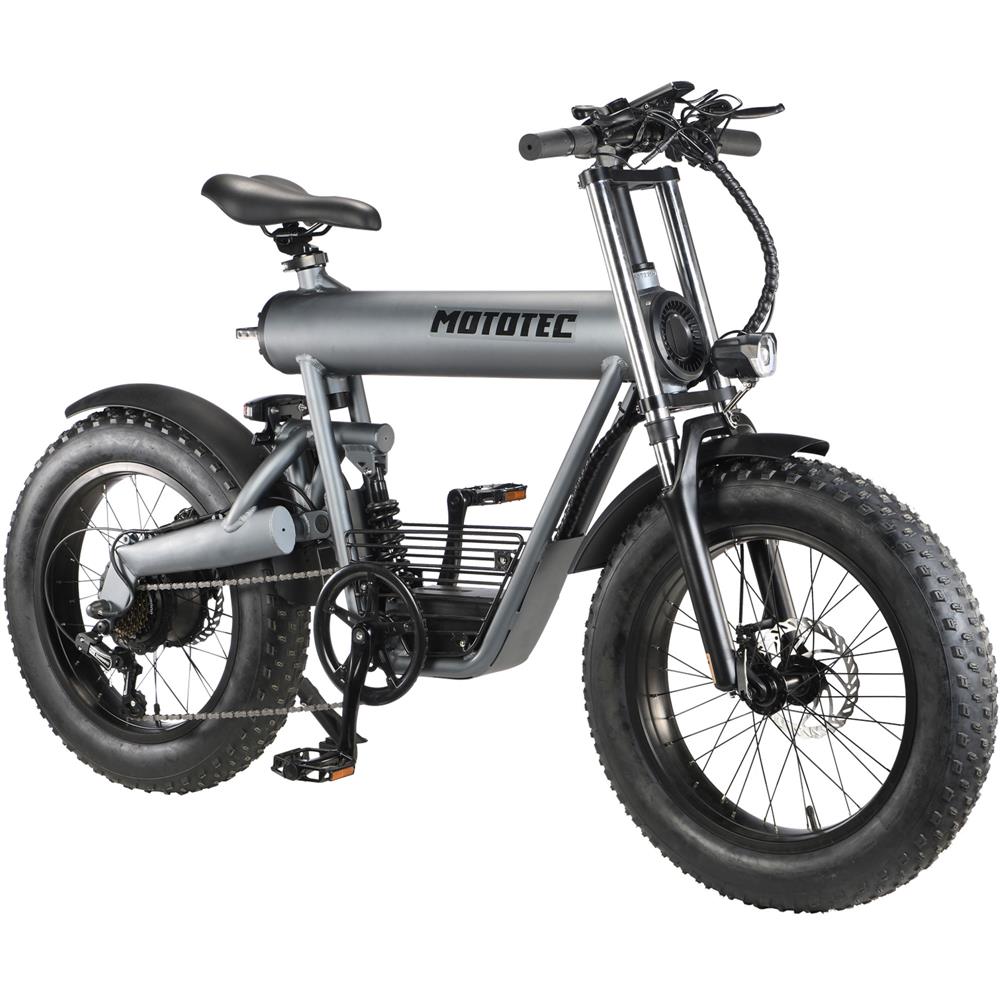 Bicicleta eléctrica MotoTec Roadster 48v 500w Litio gris