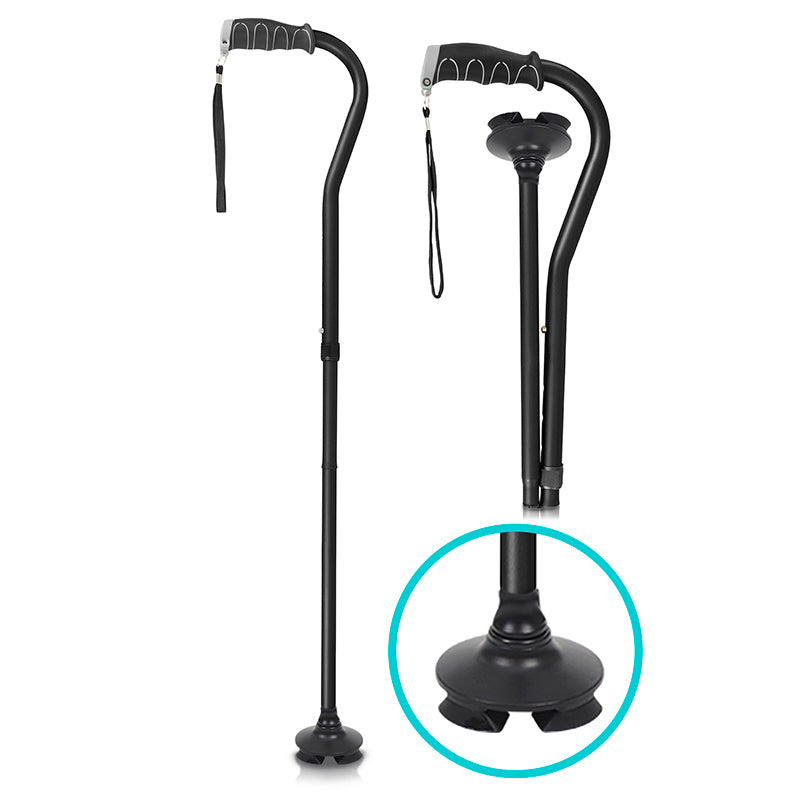 Vive Health Folding Offset Swivel Cane